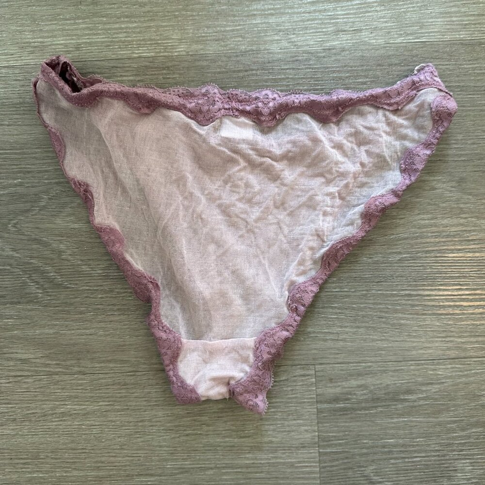 Mary Green Lavender Silk Gauze Bikini panties M - Picture 2 of 4